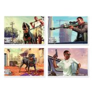 پوستر طرح GTA V کد A-1302 مجموعه 4 عددی | 11*9 سانتی متر | گارانتی اصالت و سلامت فیزیکی کالا