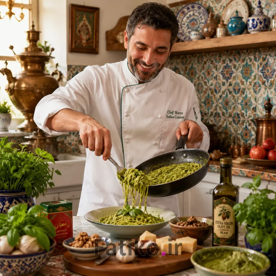 آموزش پاستا پستو جنوایی با مواد اولیه ایرانی؛ طعمی خاص و متفاوت در خانه