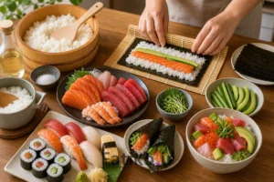 سوشی خانگی ژاپنی؛ راهنمای کامل برای مبتدی‌ها