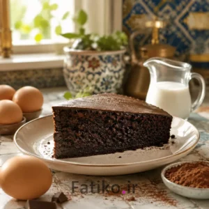 دستور پخت کیک شکلاتی بدون فر در ۱۰ دقیقه