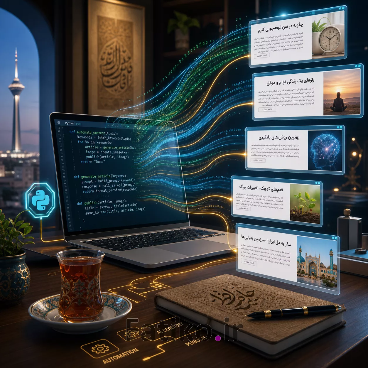 اتوماسیون تولید محتوا با پایتون و هوش مصنوعی